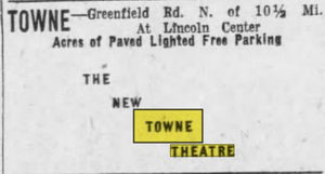 Towne Theatres 4 (AMC Towne 4 Theatres) - Jul 1967 Opening Ad
